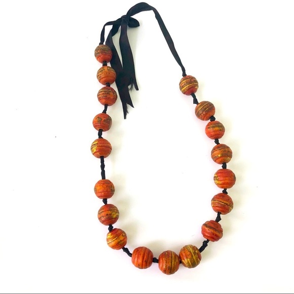 Custom Handmade Wooden Beaded Necklace Greek - Picture 1 of 4